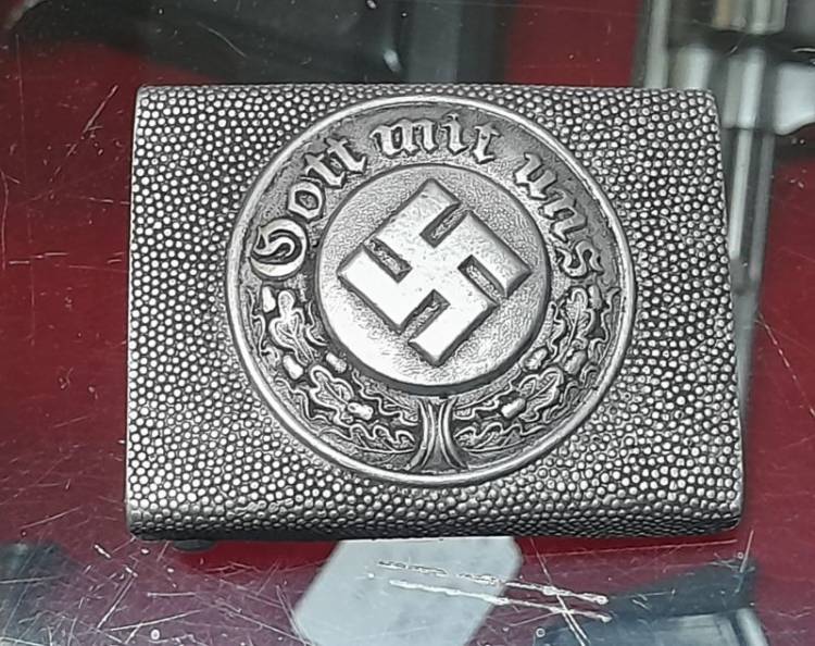 POLIZEI FIBBIA TRUPPA ALLUMINIO.