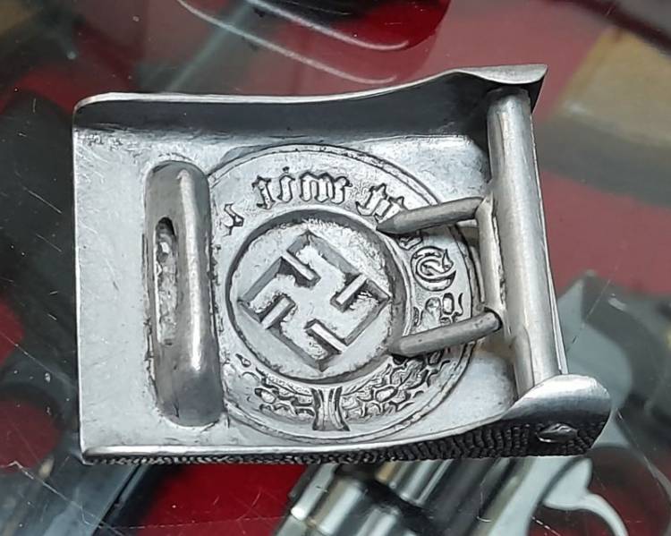 POLIZEI FIBBIA TRUPPA ALLUMINIO.