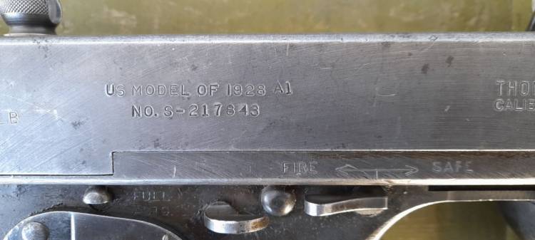 FUCILE MITR. THOMPSON M.1928 A1 + IMP. ANT. + SERBATOIO CIRC,