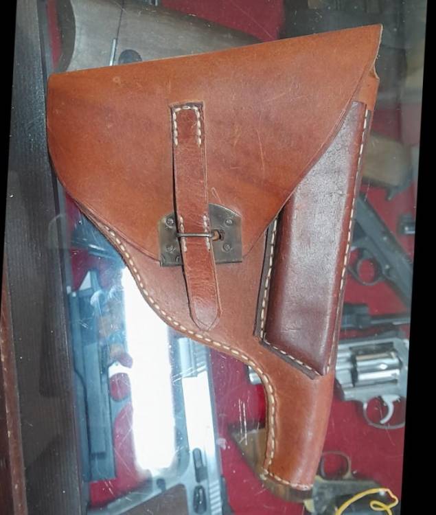 REI FONDINA PISTOLA GLISENTI M.1910 – BRIXIA M.1913 CUOIO MARRONE.