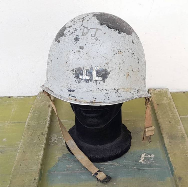 USN ELMETTO M.1 GANCI FISSI II GM MIM. GRIGIO CHIARO NAVY.