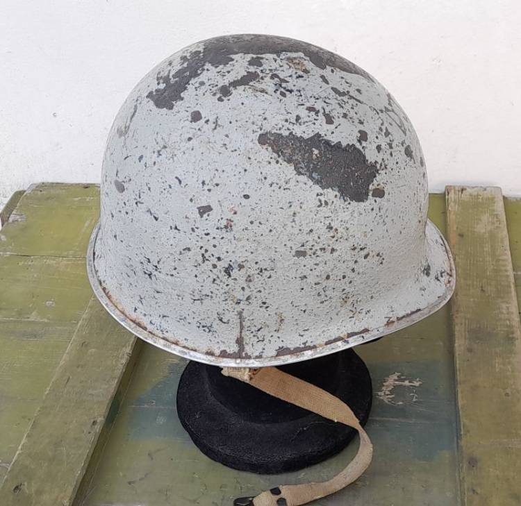 USN ELMETTO M.1 GANCI FISSI II GM MIM. GRIGIO CHIARO NAVY.