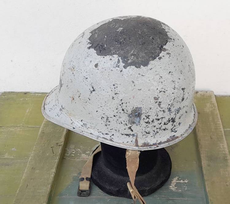 USN ELMETTO M.1 GANCI FISSI II GM MIM. GRIGIO CHIARO NAVY.