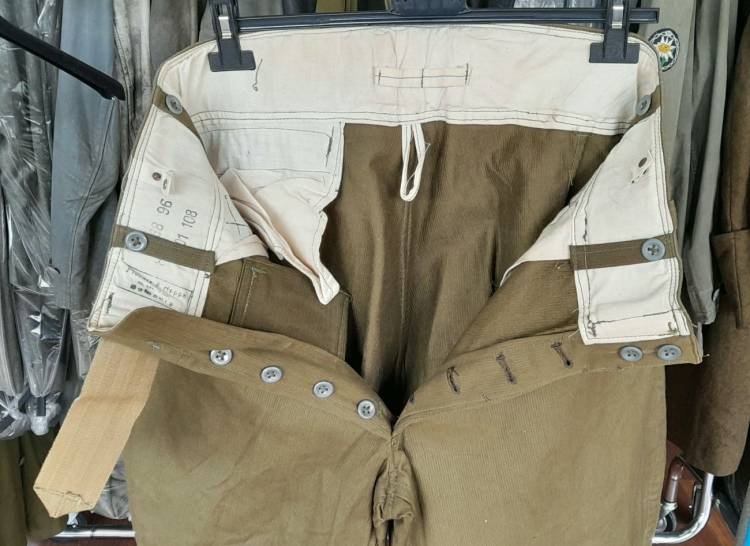 HEER-DAK PANTALONI TRUPPA/UFF. A SBUFFO CTONE VERDE.