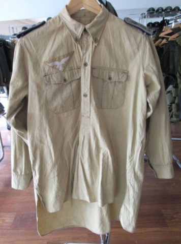 I - MILITARIA STORICA -  - LW-DAK  CAMICIA MANICHE LUNGHE + AQ. + SPALLINE
