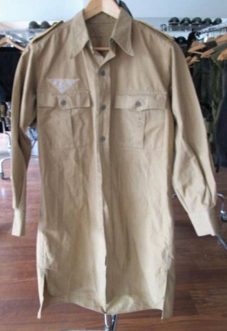 I - MILITARIA STORICA -  - LW- DAK  CAMICIA II TIPO MANICHE LUNGHE + AQ. + SPALLINE