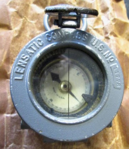 I - MILITARIA STORICA -  - BUSSOLA  LENSATIC COMPASS M.1938  + CUSTODIA CUOIO