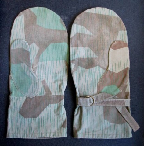 I - MILITARIA STORICA -  - WH	GUANTI x TRE TASCHE REV. MIM. SPLINTER