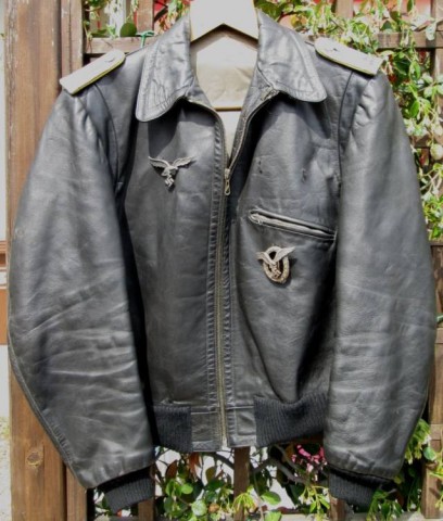 I - MILITARIA STORICA -  - LW	GIACCHINO VOLO UFF. PILOTA IN PELLE NERA