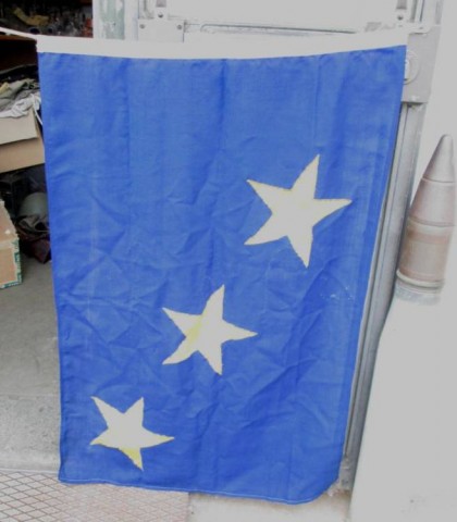 I - MILITARIA STORICA -  - RM  BANDIERA DA NAVE PER AMMIRAGLIO DI ARMATA  1940