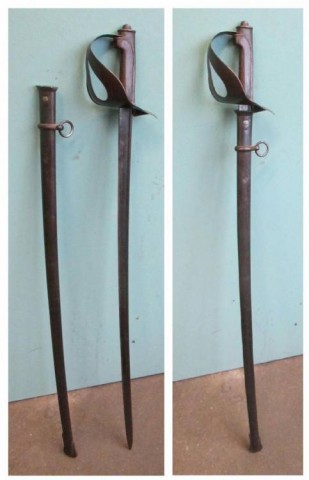 D - ARMI BIANCHE -  - REI  SPADA UFF. CAV. Mod.71  BRUNITA.