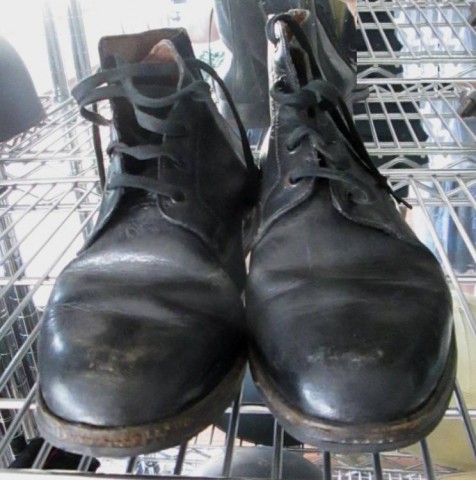 I - MILITARIA STORICA -  - WH  SCARPONCINI UFF. NERI A 5 FORI.