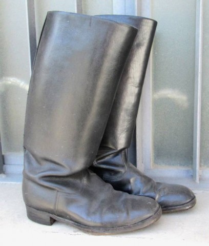 I - MILITARIA STORICA -  - WH	STIVALI UFF. CUOIO NERO (3)							280,00