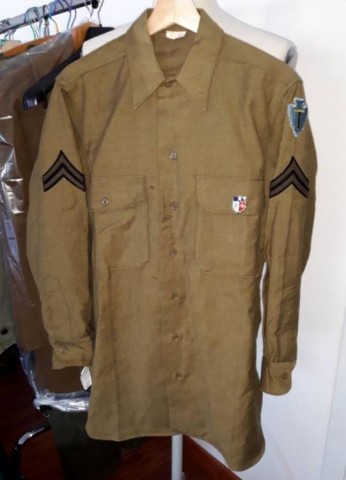 I - MILITARIA STORICA -  - US ARMY CAMICIA  FLANELLA �MUTARD� 36^  Div. Texas - 1942.
