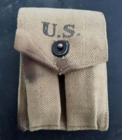 I - MILITARIA STORICA -  - US  GIBERNA TELA PORTACARICATORI COLT 1911/A1  �SEMS 1943�.