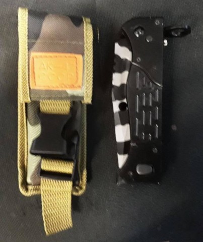 D - ARMI BIANCHE -  - URSS  BAIONETTA PIEGHEVOLE �AK.47  CCCP�  MIMETICA MOD. CORTO (27 cm.).