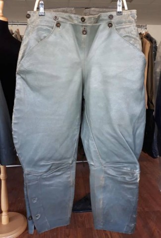 I - MILITARIA STORICA -  - KM	PANTALONI PELLE GRIGIA  UFF. U-BOOT.