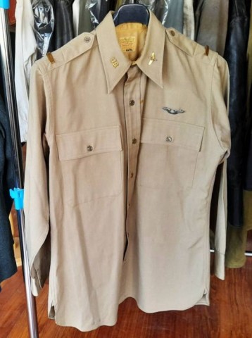 I - MILITARIA STORICA -  - USAAF  CAMICIA  PILOTA  ESTIVA  TENENTE  c./BREVETTO VOLO.