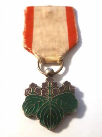 I - MILITARIA STORICA -  - JAP  Medaglia  dell�Ordine del Sol Levante 7^ Classe,  Argento.