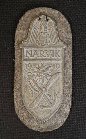 I - MILITARIA STORICA -  - SCUDETTO  �NARVIKSHIELD� 1940.