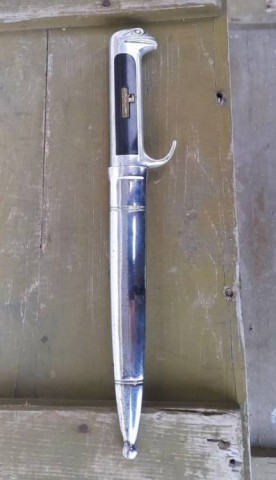 D - ARMI BIANCHE -  - PUGNALE M.V.S.N. M.32 UFF. (CORTO) FODERO NIKEL (2).