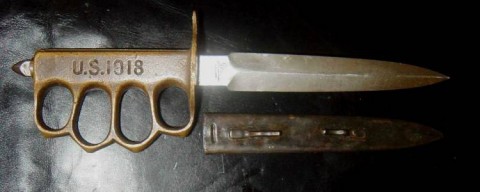 D - ARMI BIANCHE -  - TRENCH KNIFE US I GUERRA MONDIALE
