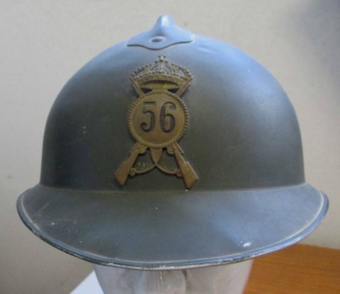 I - MILITARIA STORICA -  - ELMETTO M.16  ALLUMINIO UFF. 56� RGT.  FANTERIA