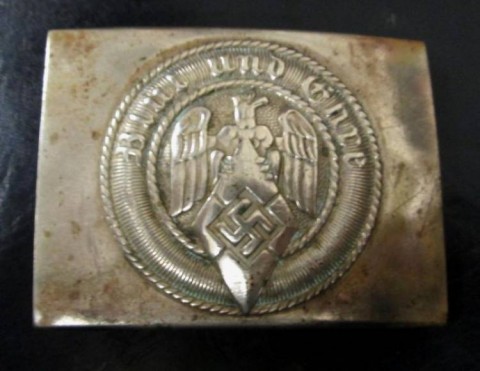 I - MILITARIA STORICA -  - HJ    FIBBIA   Ottone Argentato