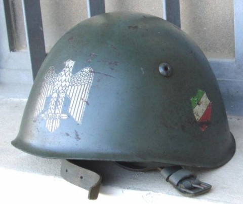 I - MILITARIA STORICA -  - RSI ELMETTO M.33 BIFREGIO (Div. Italia)