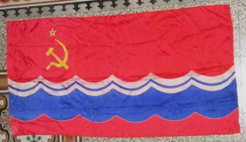 I - MILITARIA STORICA -  - URSS  BANDIERA COMBAT REP. SOC. SOV. DELLA ESTONIA.  Cm.170x90.