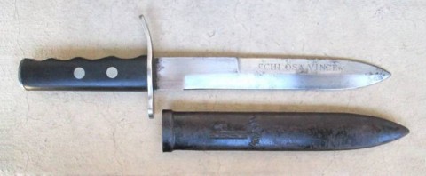 D - ARMI BIANCHE -  - PUGNALE M.V.S.N. DA MARCIA M.35 UFF.  MOTTO:  �Chi Osa Vince�.