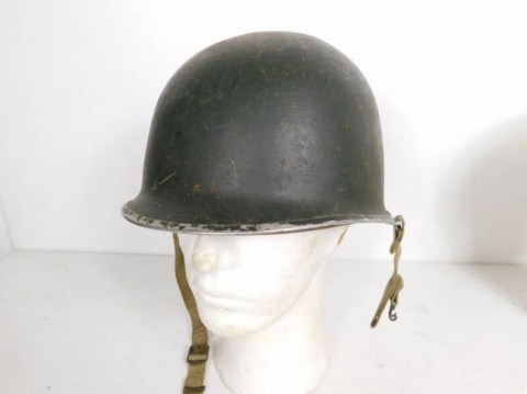 I - MILITARIA STORICA -  - USA  ELMETTO M.1  GANCI MOBILI  II GM  +  LINER COREA.