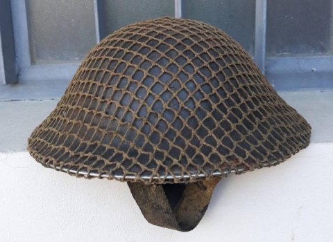 I - MILITARIA STORICA -  - ELMETTO MKII  MARRONE + RETE  1939						300,00