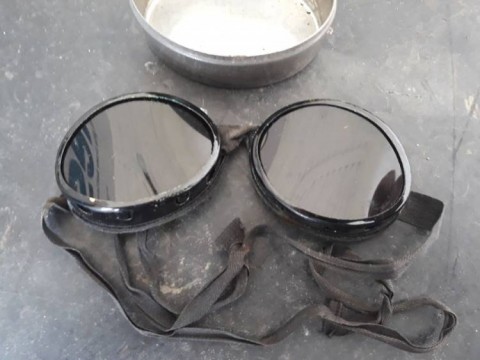 I - MILITARIA STORICA -  - REI  OCCHIALI ALPINI DA GHIACCIO.