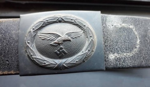 I - MILITARIA STORICA -  - LW   CINTURONE TRUPPA/SOTT. CON  FIBBIA IN FERRO.