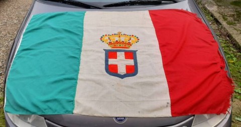 I - MILITARIA STORICA -  - BANDIERA  REI  DA COMBATTIMENTO cm. 90x135.	