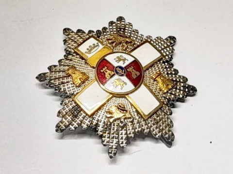 I - MILITARIA STORICA -  - SP   Placca dell�Ordine della Cruz Blanca al Merito Militare in Argento e Oro. 