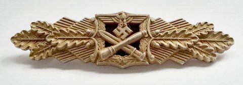 I - MILITARIA STORICA -  - DISTINTIVO  �NAHKAMPFSPANGE IN GOLD						3.600,00