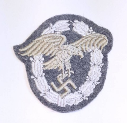 I - MILITARIA STORICA -  - LW   BREVETTO  OSSERVATORE IN STOFFA .