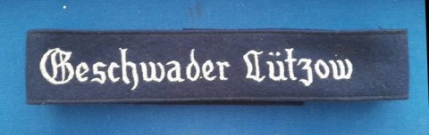 I - MILITARIA STORICA -  - LW   FASCETTA DA MANICA  �GESCHWADER  L�TZOW�	