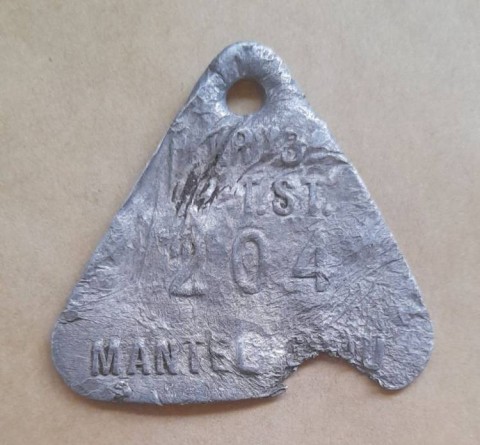 I - MILITARIA STORICA -  - PIASTRINA DI RICONOSCIMENTO PER ABITI  �204  MANTEL�.