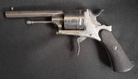 F - ARMI DISATTIVATE -  - REVOLVER PERCUSSIONE  CROMATO  ca. 1870    CAL. 32.