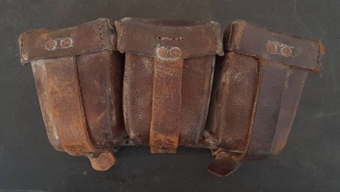 I - MILITARIA STORICA -  - G - GIBERNA Tripla  x Gew.98   in Cuoio Marrone, �1915�.