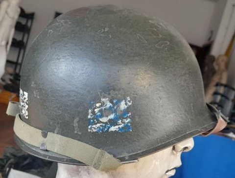 I - MILITARIA STORICA -  - USA    ELMETTO M.1  GANCI MOBILI  II GM  3^ DIV. FANTERIA.