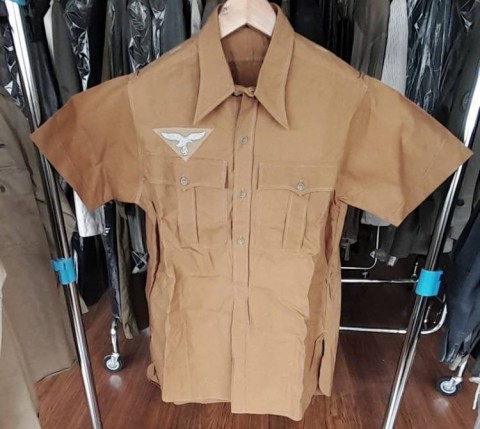 I - MILITARIA STORICA -  - LW-DAK   CAMICIA   MANICHE CORTE + AQUILA.