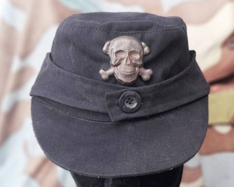 I - MILITARIA STORICA -  - GNR     BERRETTO LEGGERO A TESA     UFF./TRUPPA   TESCHIO GRANDE.