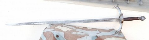 C - ARMI ANTICHE -  - SPADA   A UNA MANO E 1/2  A DUE ANELLI.  GERMANIA,  Sec. XIX.	