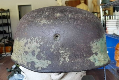 I - MILITARIA STORICA -  - LW - FJ  ELMETTO M.38  PARACADUTISTI  MIMETICO NORMANDIA  A 3 COLORI  (GUSCIO).