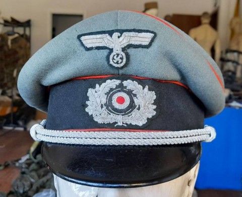 I - MILITARIA STORICA -  - HEER	SCHIRMUTZE  UFF. ARTILLERIE �EREL Stirnschutz � D.R.G.M.�