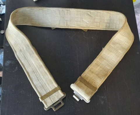 I - MILITARIA STORICA -  - GB   CINTURONE  CONVAS BEIGE.